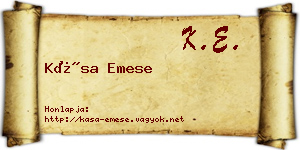 Kása Emese névjegykártya