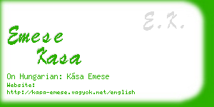 emese kasa business card